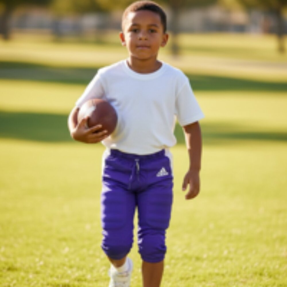 NEW Adidas knee length ‎ Cropped Football Pants Boys Sz Large Purple NWT